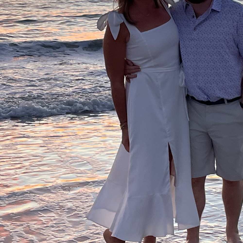 Show Me Your Mumu White Garden Midi Dress with bows